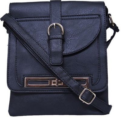 

Sandy Winds Women Casual Black Leatherette Sling Bag