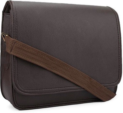 

Alessio69 Women Casual Brown Leatherette Sling Bag