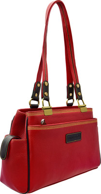 

JFL-Jewellery For Less Girls Formal Red Genuine Leather Shoulder Bag