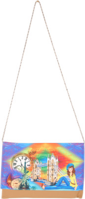 

Arti Girls Evening/Party Multicolor Genuine Leather Sling Bag
