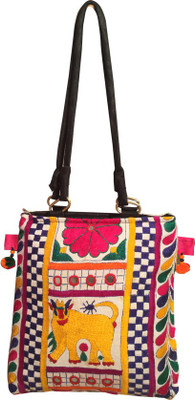 

Minky's Decor Women Casual Multicolor Cotton Shoulder Bag