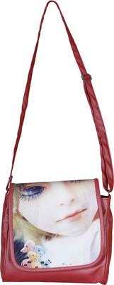 SS Magic Women Casual Pink PU Sling Bag