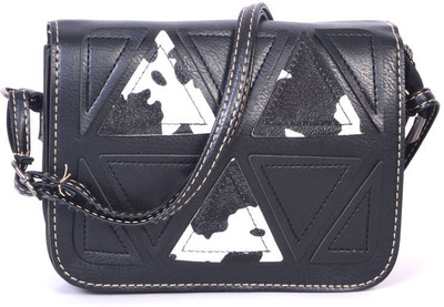 

Frosty Fashion Women Casual Black PU Sling Bag