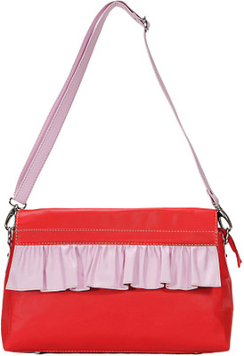 

Borsavela Women Casual Red Genuine Leather Sling Bag