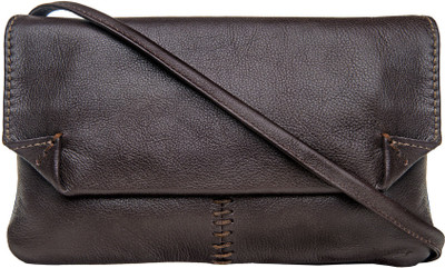

Hidesign Women Formal Brown Genuine Leather Sling Bag
