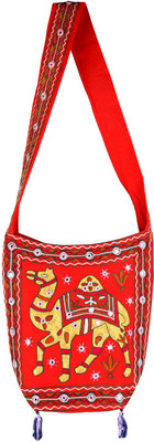 

Rajrang Women Casual Brown Cotton Sling Bag