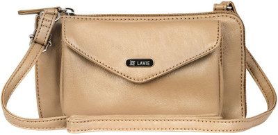 

Lavie Women Casual Tan PU Sling Bag