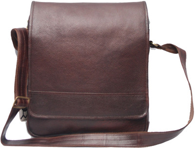 

C Comfort Men & Women Casual Brown Genuine Leather Sling Bag
