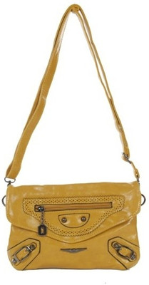 

Lino Perros Women Casual Yellow PU Sling Bag