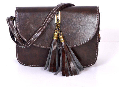 

Bags Craze Women Formal Brown PU Sling Bag