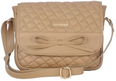 

Justanned Women Casual Beige Genuine Leather Sling Bag