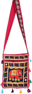 

Rajrang Women Casual Pink Cotton Sling Bag