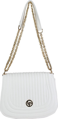 

Lino Perros Women Casual White Leatherette Sling Bag