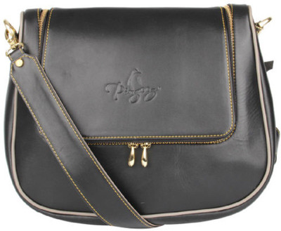 

pingooz Women Formal Black Genuine Leather Sling Bag