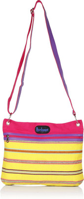 

Anekaant Women Casual Yellow Canvas Sling Bag