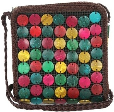 

Lino Perros Women Evening/Party Brown Silicon Sling Bag