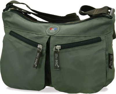 

My Pac Db Men Casual Green Polyester Sling Bag