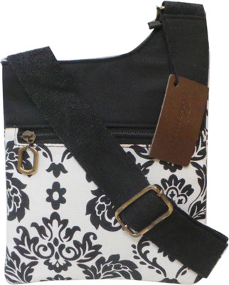 

Bhamini Women Black Cotton Sling Bag