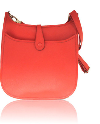 La Roma Women Casual Red Genuine Leather Sling Bag