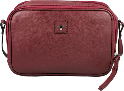 

Bulchee Women Casual Maroon Leatherette Sling Bag