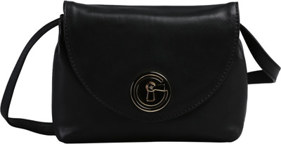 

ILEX London Women Formal Black Genuine Leather Sling Bag