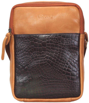 

Brune Men Casual Tan Genuine Leather Sling Bag