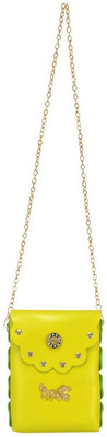 

MOOI-ZAK Girls Evening/Party Yellow PU Sling Bag