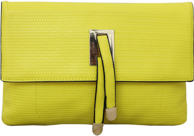 

Heels & Handles Women Casual Yellow Leatherette Sling Bag