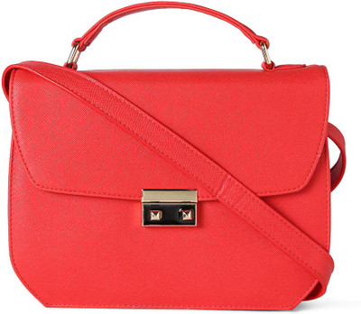 

Van Heusen Women Red Genuine Leather Sling Bag