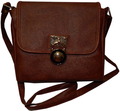 

Navaksha Women Brown PU Sling Bag