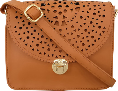 

Toteteca Bag Works Women Casual Tan PU Sling Bag