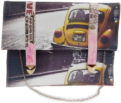 

Laviva Women Evening/Party Multicolor Denim Sling Bag