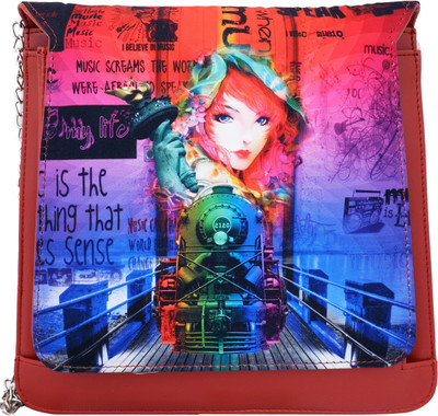 

Super Drool Women Casual Multicolor PU Sling Bag