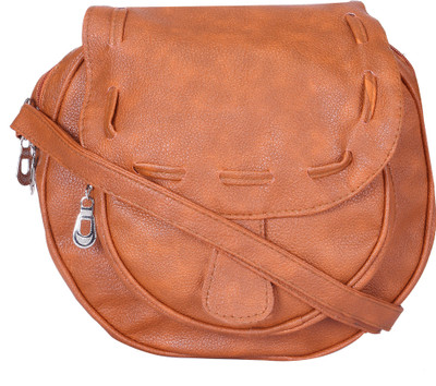 

Skyways Women Casual Tan Leatherette Sling Bag