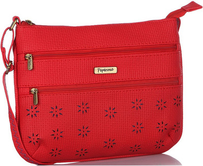 

Peperone Women Casual Red PU Sling Bag