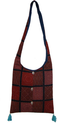 

The Living Craft Women Casual Multicolor Cotton Shoulder Bag