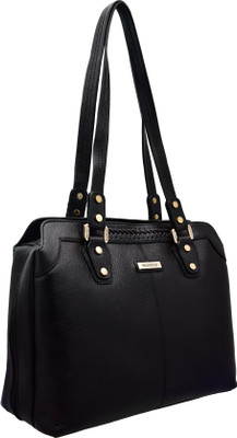 

JFL-Jewellery For Less Girls Formal Black Genuine Leather Shoulder Bag