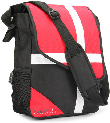 

Swiss Military Men & Women Sports Red, Black Messenger Bag, Black;red