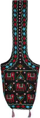 

Rajrang Women Casual Black, Red Cotton Sling Bag