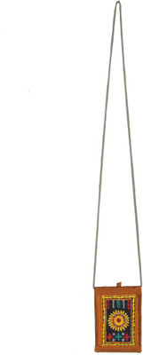 

B Design Women Casual Brown Cotton Sling Bag