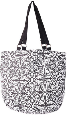

Bag Factory Girls Casual White, Black Canvas Shoulder Bag, Black;white