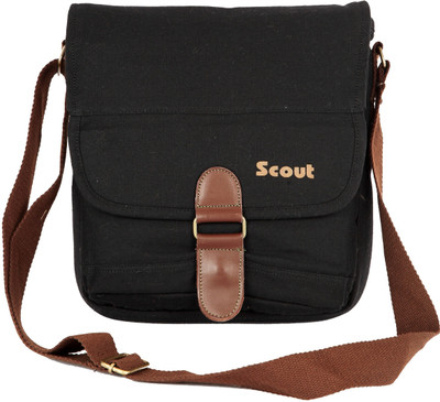 

Scout Men & Women Casual Black Canvas Sling Bag