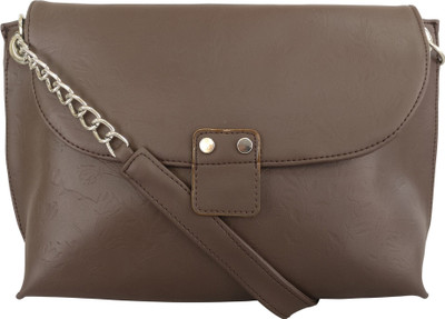 

Toteteca Bag Works Women Evening/Party Brown PU Sling Bag