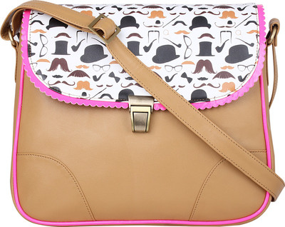 

Zaera Women Casual Tan PU Sling Bag