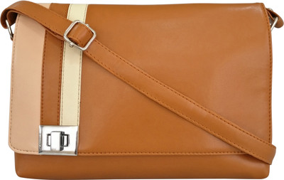 

Toteteca Women Formal Tan PU Sling Bag