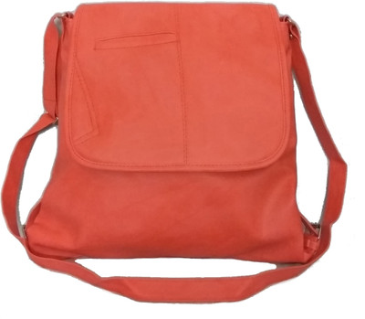 

Craveforit Girls Casual Orange PU Sling Bag