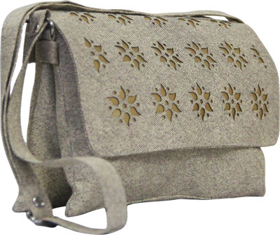 

Moladz Girls Casual Beige PU Sling Bag
