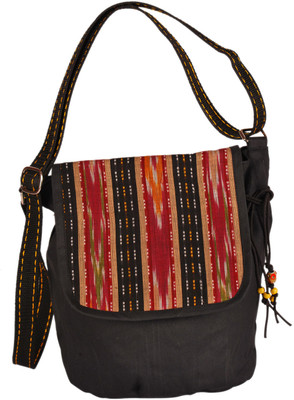 

Indian Rain Women Casual Black Canvas Sling Bag