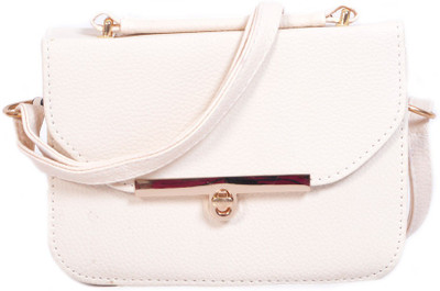 

Bags Craze Women Casual White PU Sling Bag