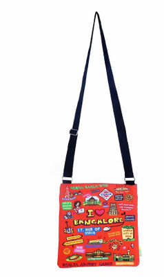 

Eco Corner Women Casual Red Cotton Sling Bag